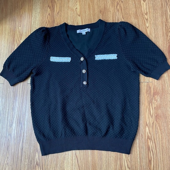 Nanette lepore vneck pearl sweater - Picture 2 of 8